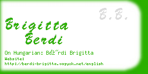 brigitta berdi business card